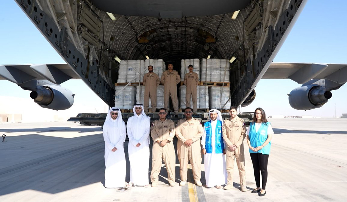 Qatari Aircraft Carrying Aid in Support of Lebanese People Arrives in Beirut